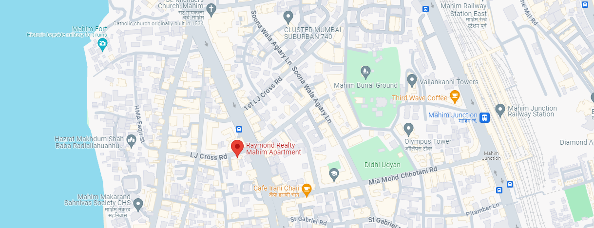 Raymond Realty Mahim Location Map